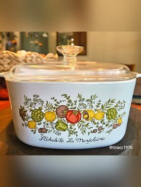 Vintage Coringware Spice Of Life Ovenware Baker